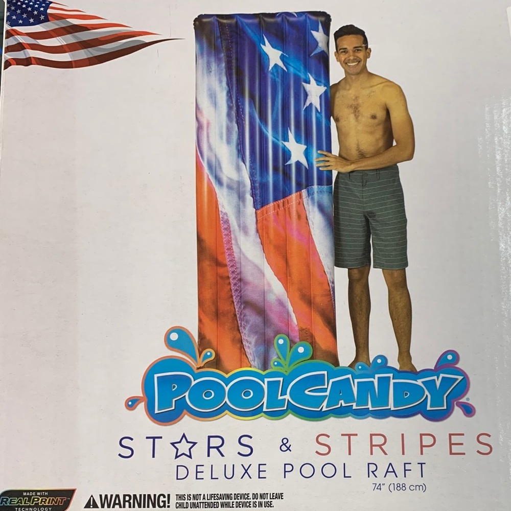 Poolcandy Stars & Stripes Deluxe pool raft